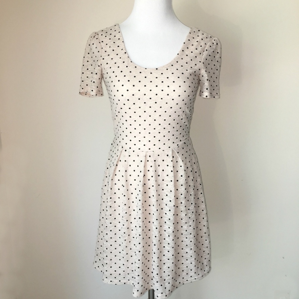Pins & Needles Lace Polka Dot Dress S